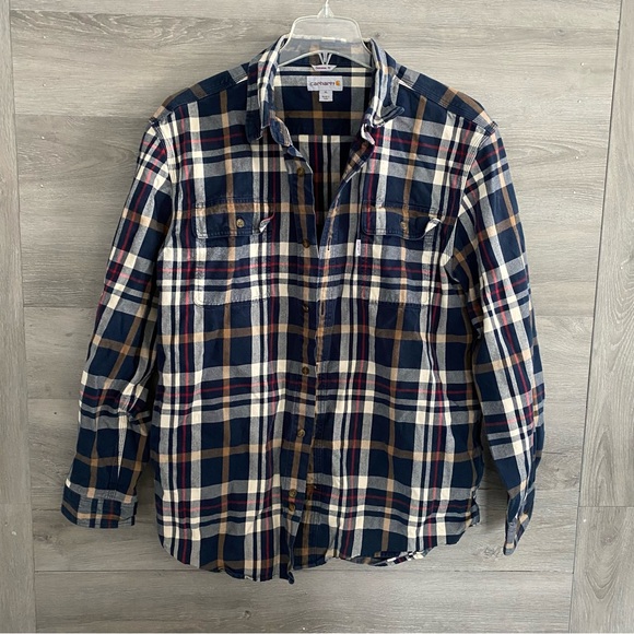 Carhartt Plaid Flannel Shirt Jacket - Picture 1 of 6
